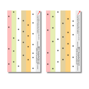 Self-Administered Waterless Empirical Taste Test Score Key | WETT53-KEY